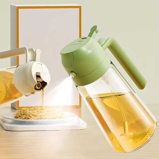 Multipurpose Oil Sprayer and Dispenser Glass Jug with lock system (500 ML)